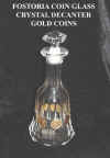 Fostoria Coin Glass Crystal Decanter-Gold Coins