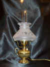 ca. 1800s Miniature Bradley & Hubbard Embossed Finger Lamp  - $199.95.  Chimney, Shade Holder & Shade of your choice extra.  cpoox38
